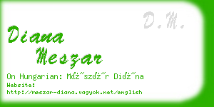 diana meszar business card